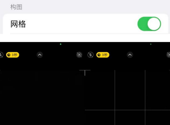铜鼓苹果手机维修网点分享iPhone如何开启九宫格构图功能