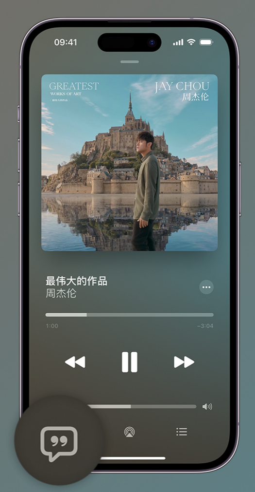 铜鼓iphone维修分享如何在iPhone上使用Apple Music全新唱歌功能 